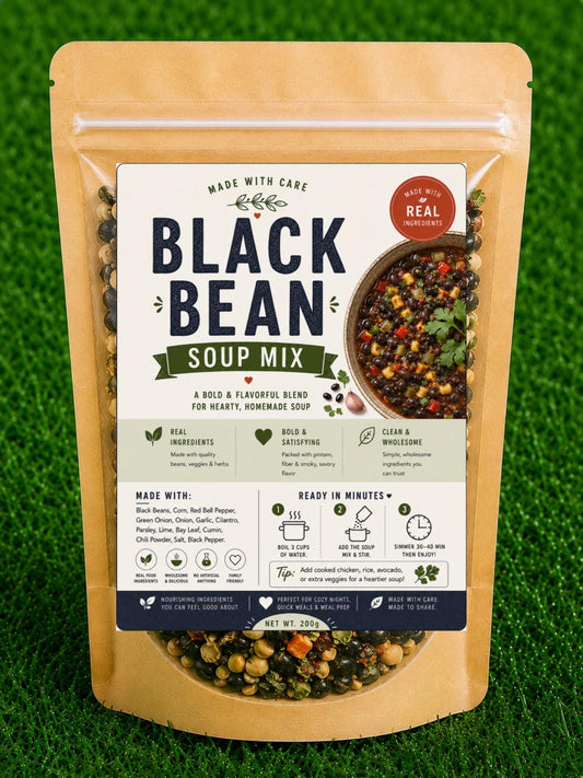 Black Bean Soup Mix | Camping/Hiking Meal | Comfort Food | Southwest Style Bean Soup , Housewarming Gift |  Pantry Staple | Easy Dinner Mix __etsy:8113593675