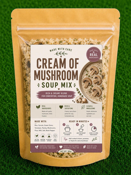 Cream of Mushroom Soup Mix, Homemade Dry Soup Mix, Camping/Hiking Meal, Comfort Food Gift, Housewarming Gift, Pantry Staple, Easy Dinner Mix __etsy:8113562405