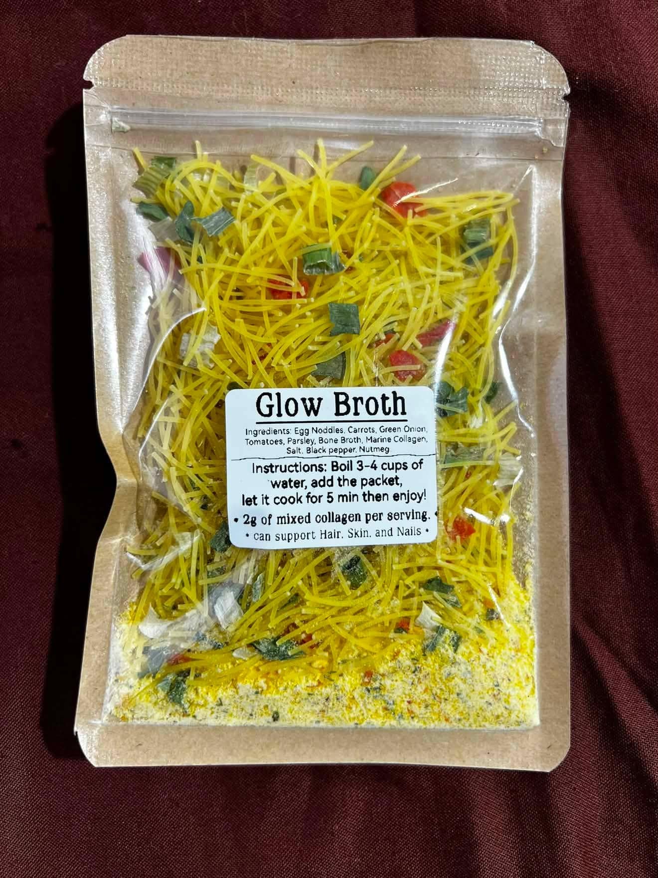 Glow Broth Collagen Noodle Soup Mix | Beauty Boosting Wellness Soup with Collagen | Healthy Gift | Bone Broth Wellness Soup __etsy:7913777328