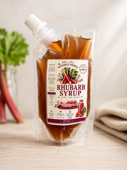 Homemade Rhubarb Syrup | Small Batch Fruit Syrup | Cocktail Mixer | Italian Soda Syrup | Pancake & Dessert Topping | Minnesota Made Gift __etsy:8113945616