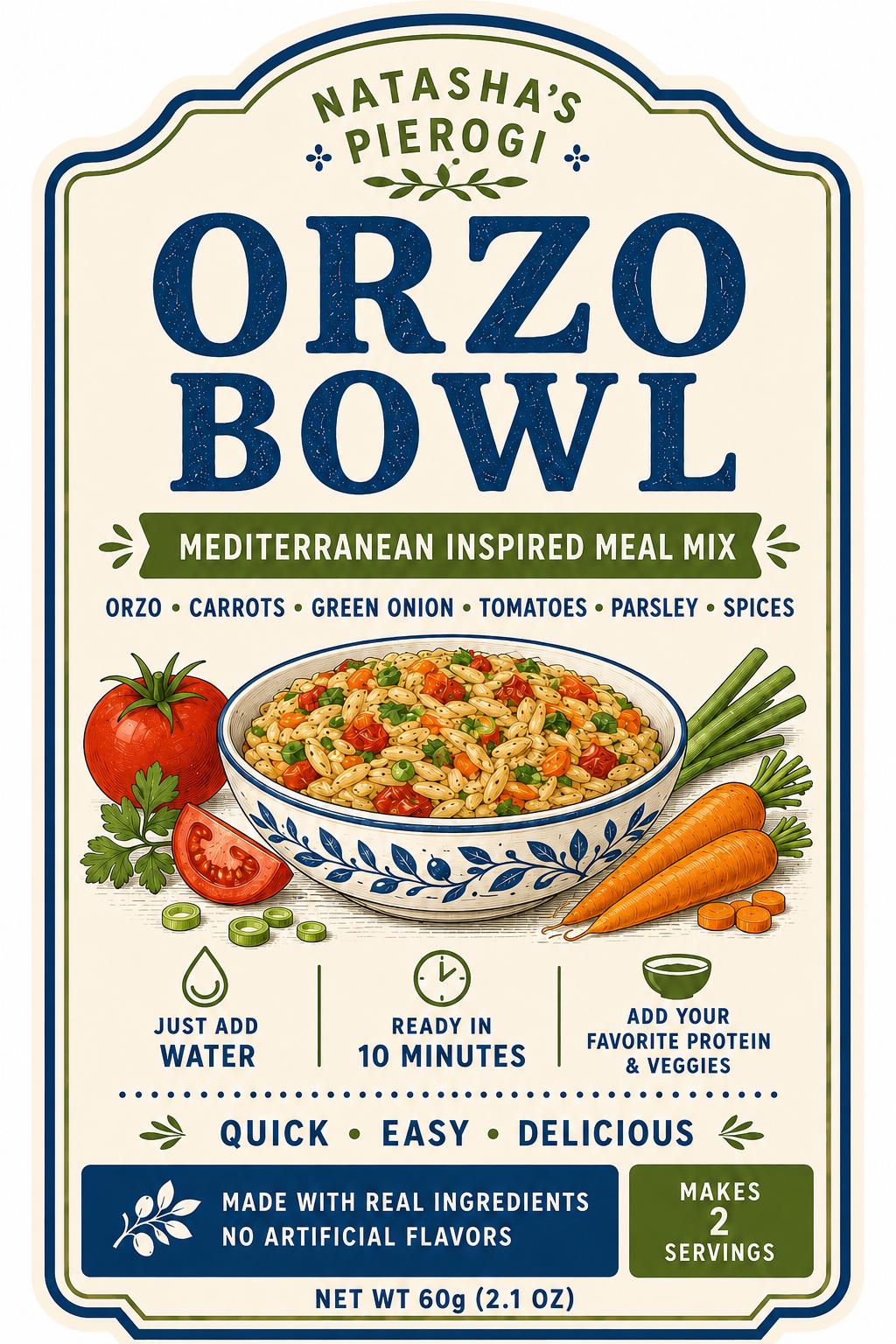 Orzo Bowl Meal Mix Gift | Mediterranean Inspired Easy Dinner | Get Well Soon Package | Quick Pantry Meal | Dry Soup Mix | Easy One Pot Meal __etsy:8113804629