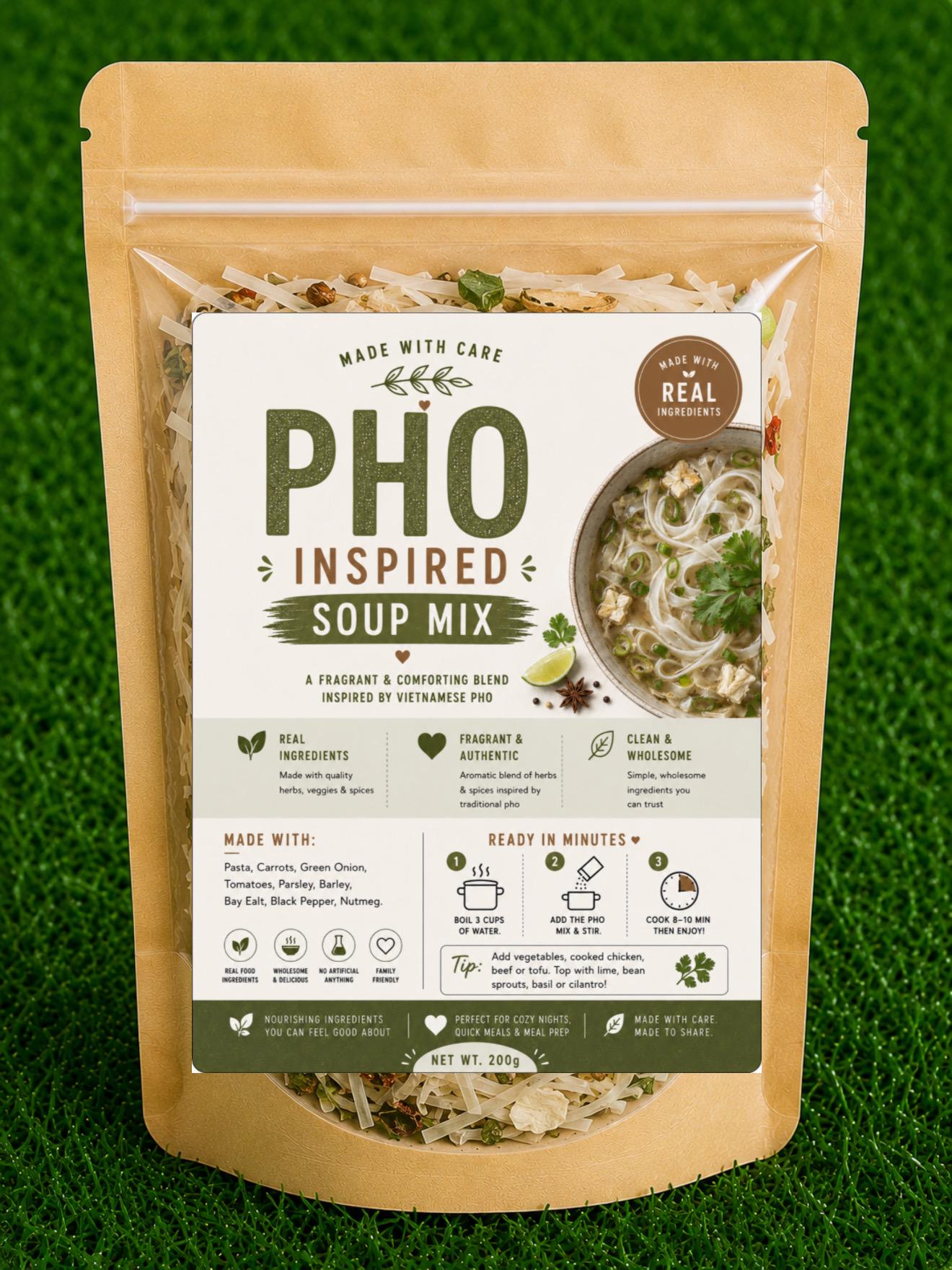 Pho Inspired Soup Mix, Vietnamese Style Rice Noodle Soup, Just Add Water Meal Kit,  Camping/Hiking Meal, Housewarming Gift, Pantry Staple. __etsy:8065640316