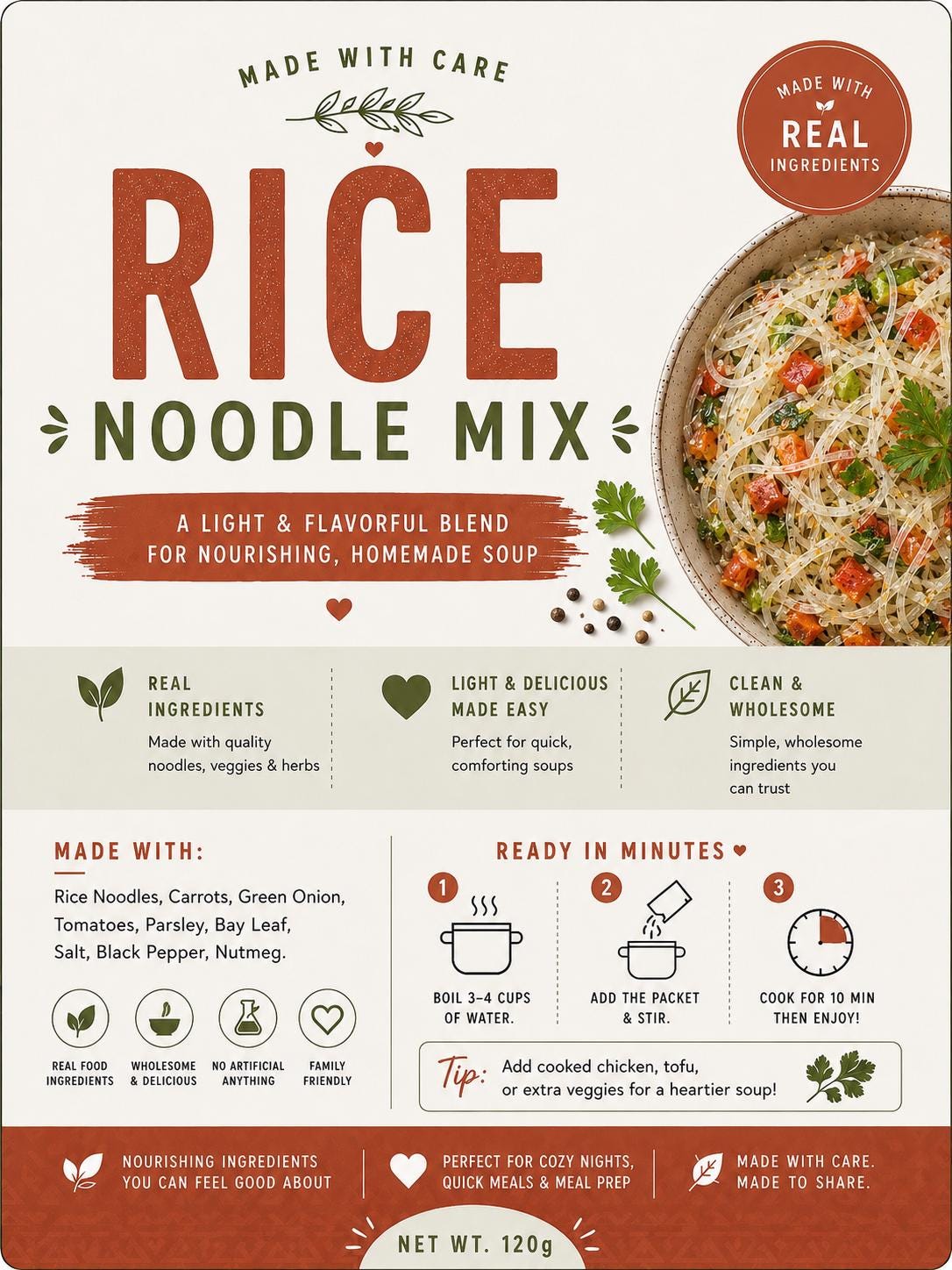 Rice Noodle Soup Mix Gift | Get Well Soon Soup | Realtor Closing Gift | Easy Comfort Food Care Package | Dry Soup Mix | Quick Homemade Meal __etsy:8065898624