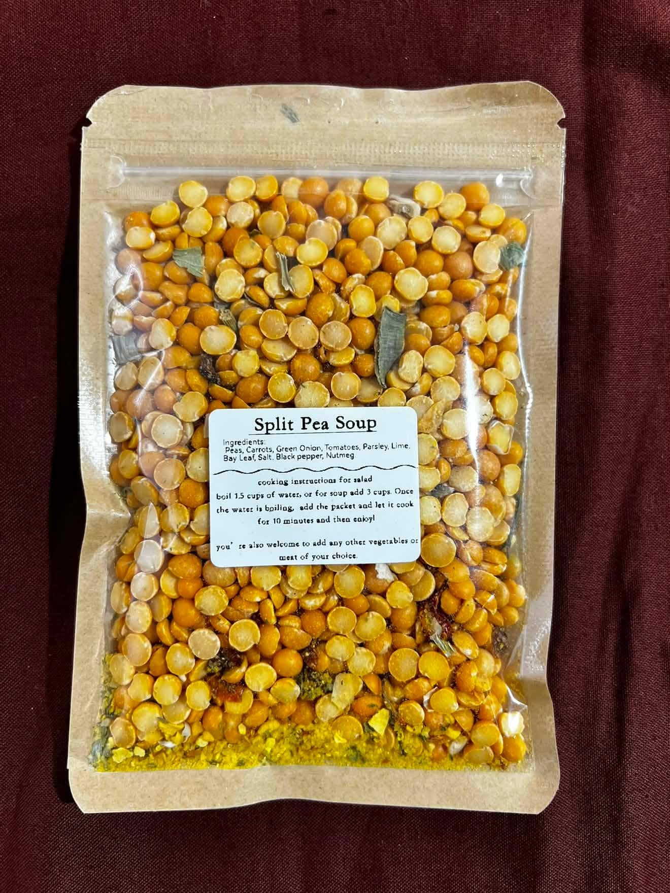 Split Pea Soup Mix | Housewarming Gift | Cozy Comfort Food | Easy Dinner Mix | Dry Soup Mix Gift | Rustic Homemade Comfort Soup __etsy:7913800096