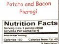 potato & bacon pierogi