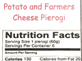 potato & farmers cheese pierogi